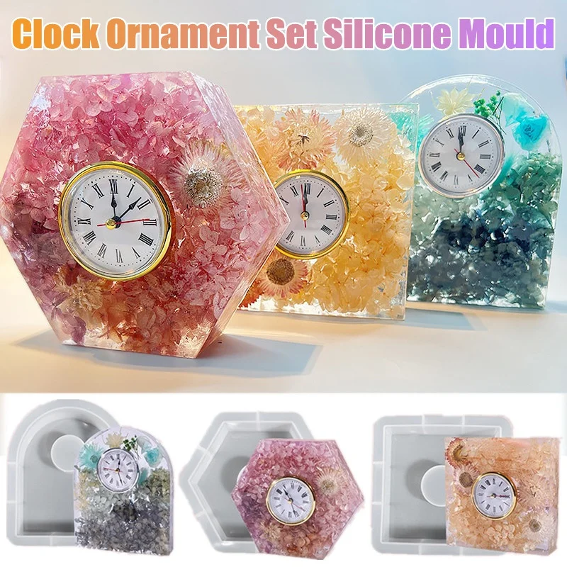 Silicone Epoxy Resin Molds Set - Set di ornamenti per orologi Stampo