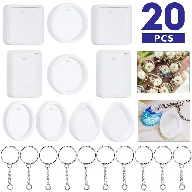 Silicone Epoxy Resin Molds Set - Set da 20 pezzi: kit di