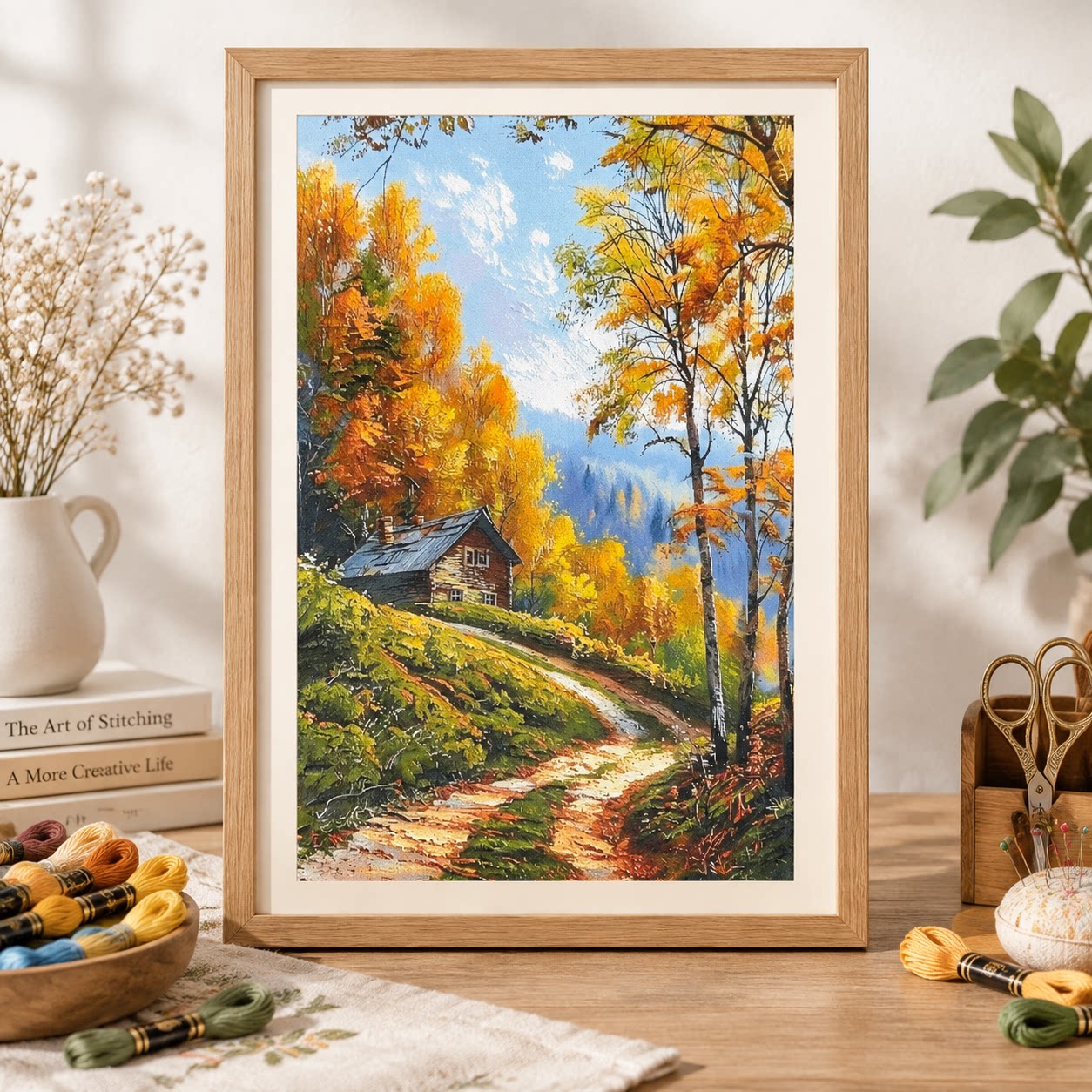 [ZZ9250-Casetta nella foresta  - Cross Stitch Stamped Kits Beginners recensione e prezzo