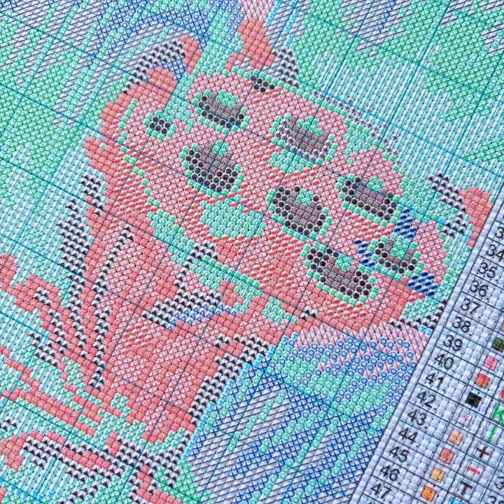 [ZZ8680-Gazza Blu] |   Kit per - Cross Stitch Stamped Kits Beginners recensione e prezzo