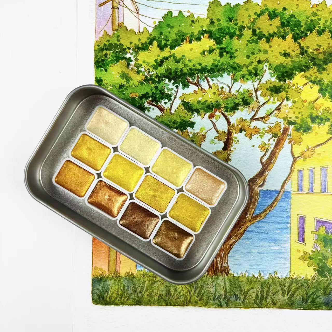 Un set completo di pigmenti pe - Watercolor Paint Set Solid Pigment recensione e prezzo